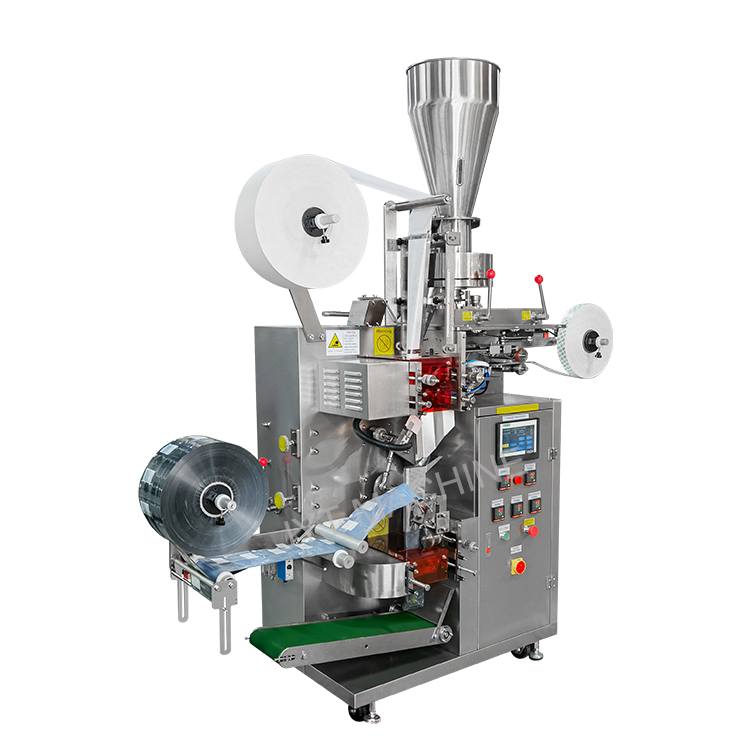 Small business automatic dip inner and outer tea bag packing machine