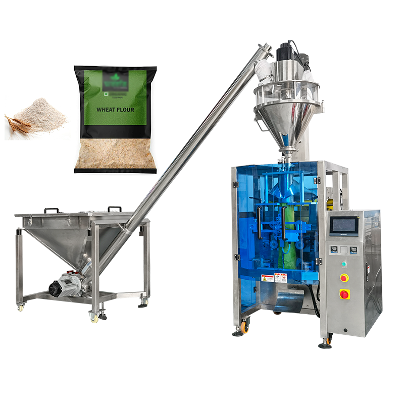 آلة التغليف العمودية الأوتوماتيكية الكاملة في الصين لختم حقيبة ظهر 1000 كجم من مسحوق القمح