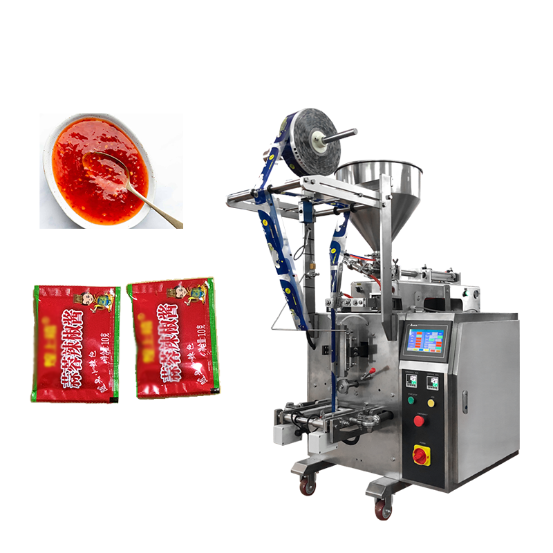 China Automatic Vertical Sachet Packing Machine Liquid Filling Chili Sauce  Sealing Machine
