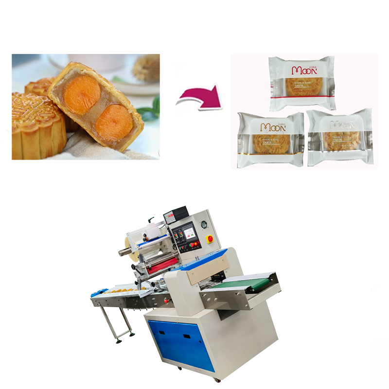 High Speed Full Automatic Horizontal Pillow Packing Machine for Mooncake Food