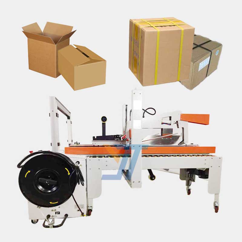China best price automatic carton box binding machine PP belt strapping machine for carton