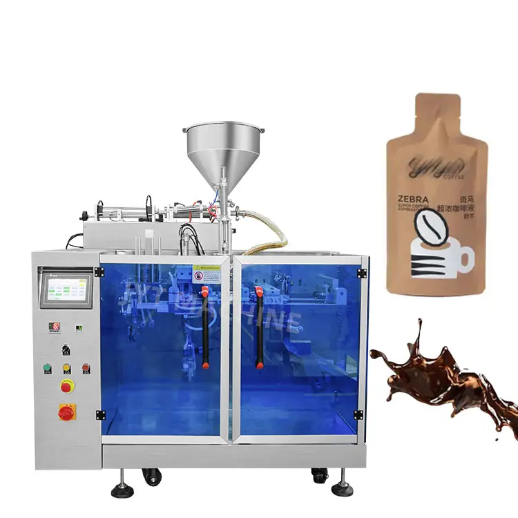JYT-160Y Easy operating automatic small irregular stand up pouch concentrated coffee liquid packing machine