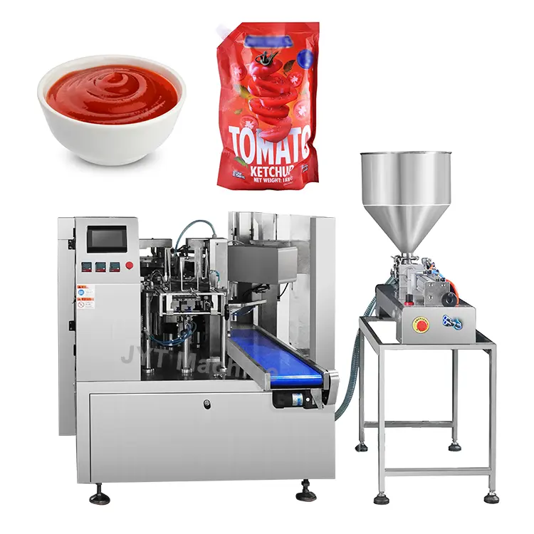 JYT-200YZD Fully automatic doypack zipper bag liquid ketchup tomato paste packing machine