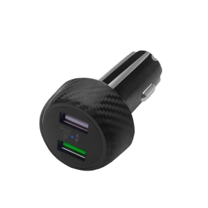 Chine Chargeur de voiture, charge rapide 3.0 Adaptateur de chargeur de voiture USB double USB fabricant