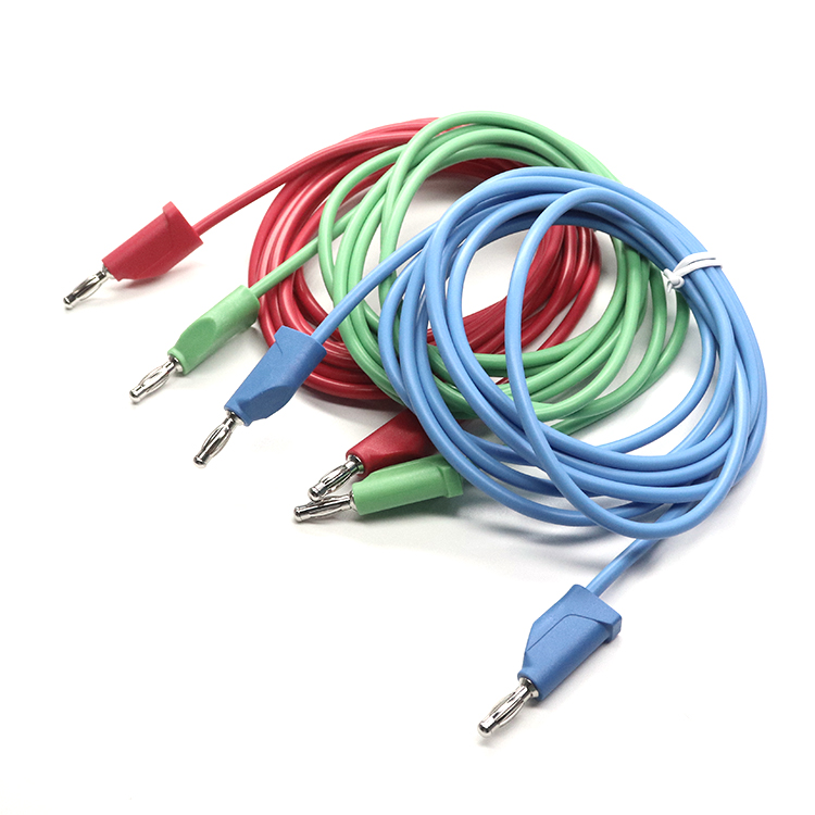 Aangepaste 4,0 mm stapelbare banaanstekker patchkabel
