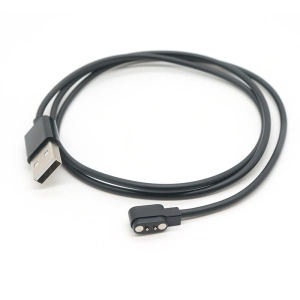 porcelana USB a 2 pines 2,84 mm Cable de carga magnético con resorte pogo pin fabricante