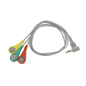 porcelana Custom 3 plomo ECG EEG EKG EMG Hembra Snap cable con conector de audio estéreo de 3,5 mm fábrica de china fabricante