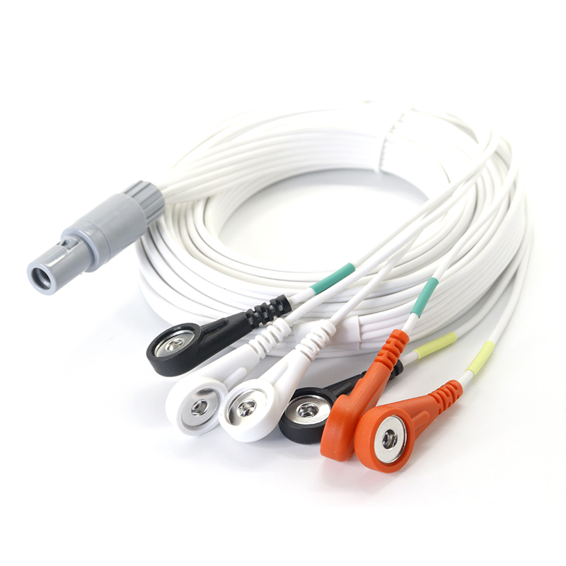 7 导联心电图肌电图电缆与 lemo 7 针兼容连接器肌电图导联线