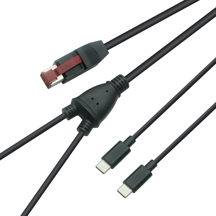 ipad tabletler için PoweredUSB 24V - USB Tip C POS terminali tarayıcı kablosu
