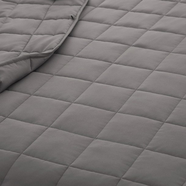 中國 定制灰色 48x72 英寸雙尺寸重力毯睡眠中國成人加重毛毯工廠 製造商