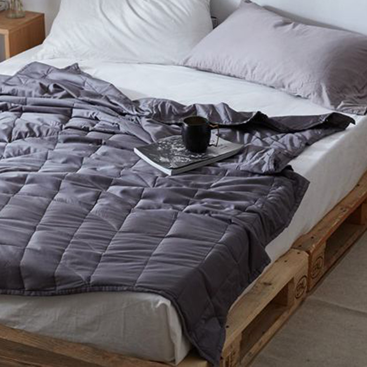 الصين Custom Grey 48x72 Inch Twin Size Gravity Blankets For Sleep China Adult Weighted Blanket Factory الصانع