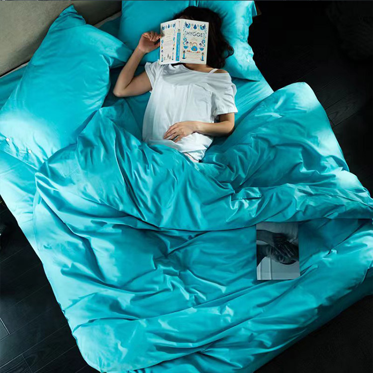 चीन प्रीमियम Hypoallergenic आधुनिक शैली ठोस रंग चीन कपास बिस्तर सेट निर्माता उत्पादक