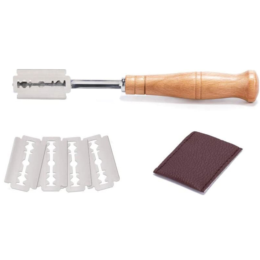 Lame Bread Tool Blade Slashing Tool Cutter Knife Stainless Steel Home Bakers Scoring Wooden Handle Bread Lame
