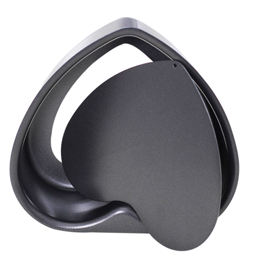Fixed Bottom Mini Almond Heart Shaped Fluted Pans With Lid Cake Toppers