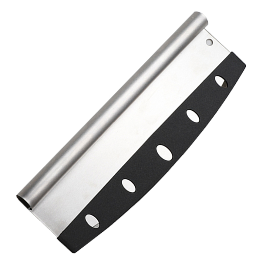 Semicircle Curled Metal Pizza Cutter Sharp Rocker Blade With Plastic Cover Cake Knife Premium Stainless Steel Wheel Pizza Cutter