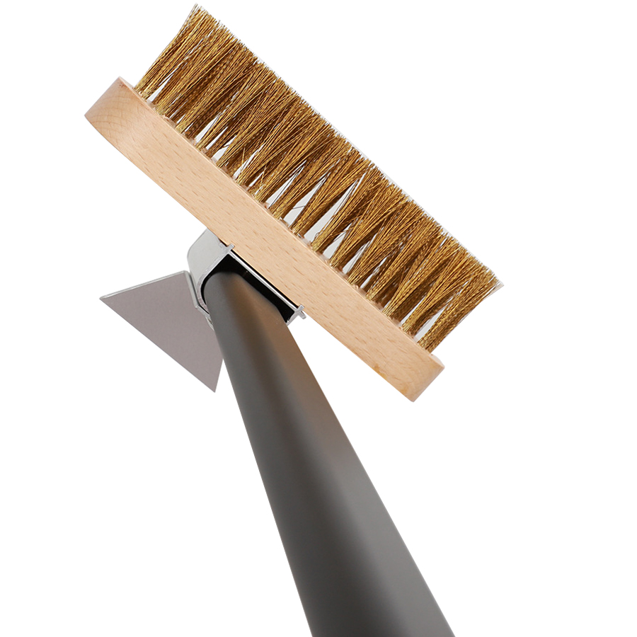 Long Handle BBQ Grill Oven Cleaning Brush Copper Wire Brush Brass Pizza Oven Brush