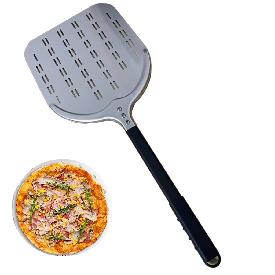 12/13/14/16 pulgadas cocina largo plano y redondo mango ajustable elástico cuadrado Pizza pala