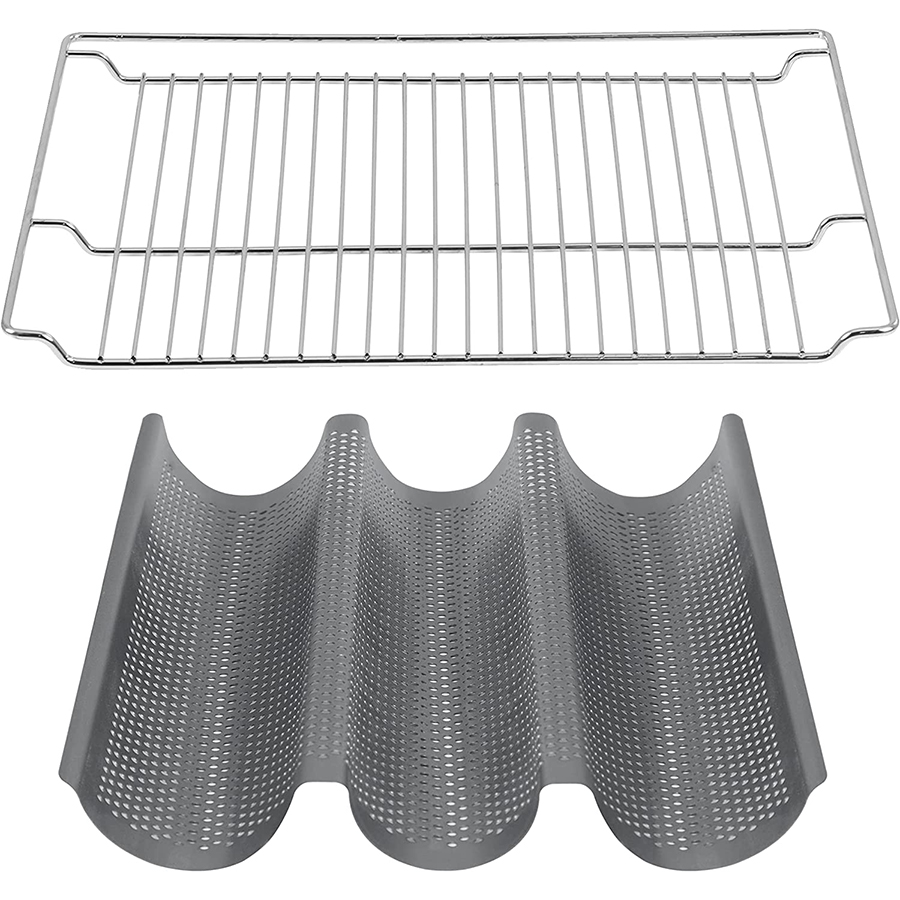 Molde para baguette de pan francés de aluminio duradero de 8 pulgadas