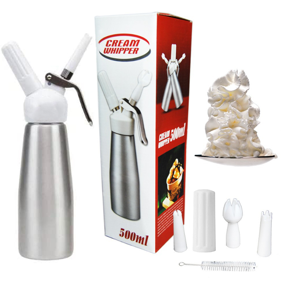 500ml Aluminum 8g N2O Cream Charger Whip Machine Whipping 0.5 Liter Cream Dispenser