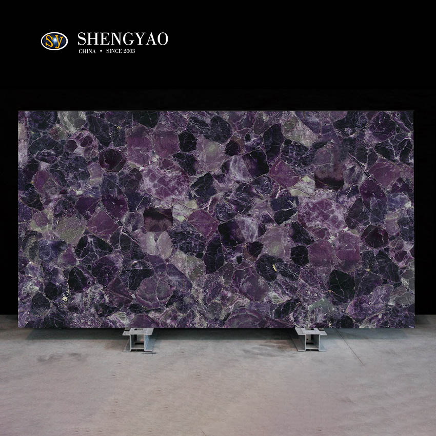 Purple Fluorite Gemstone Slab