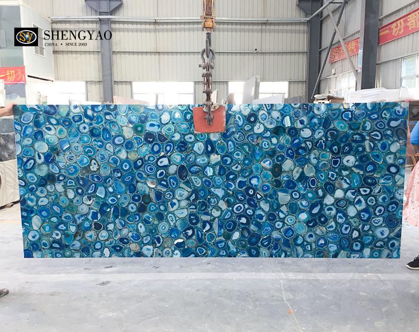 ¿Cuánto cuesta la losa de ágata azul?