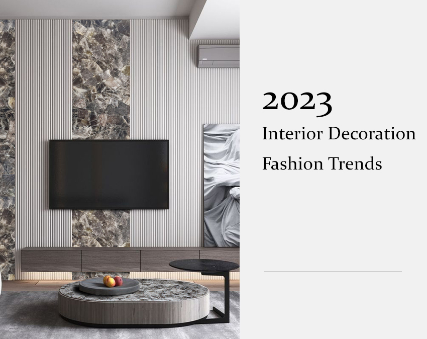 2023 Popular diseño de interiores material gris-losa de piedras preciosas de cuarzo ahumado