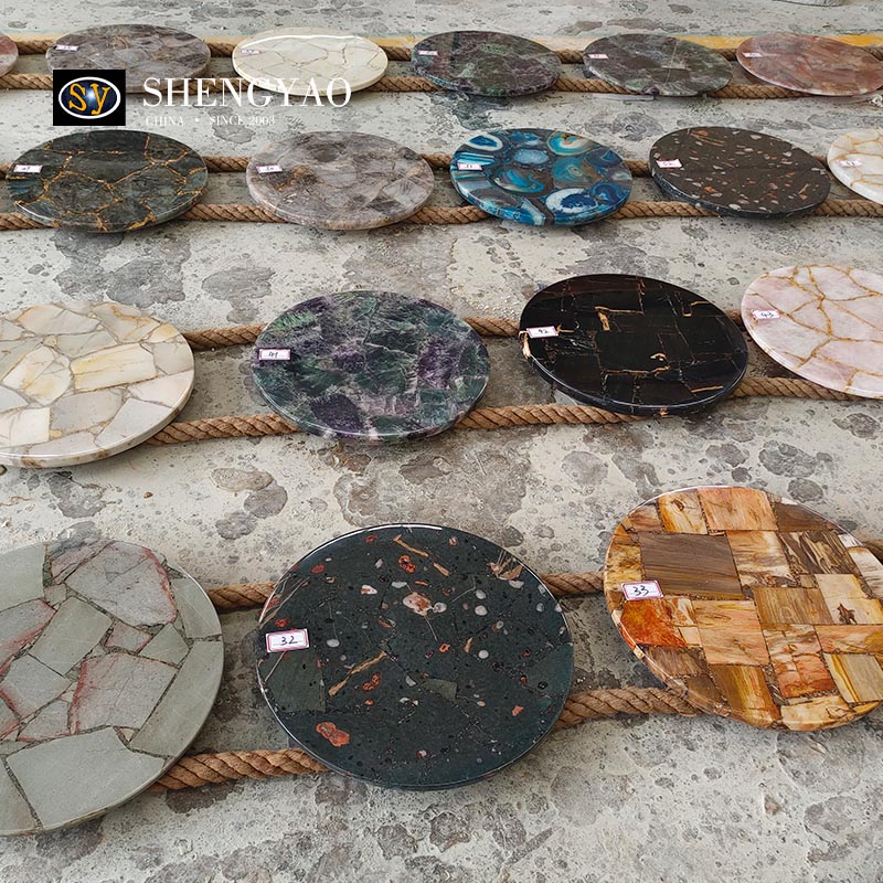 Venta al por mayor de piedra semipreciosa natural, piedra preciosa, cuarzo, ágata, encimera de piedra