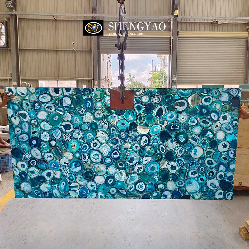 Wholesale Blue Agate Slab,Semi Precious Stone Slab Manufacturer|Gemstone Supplier