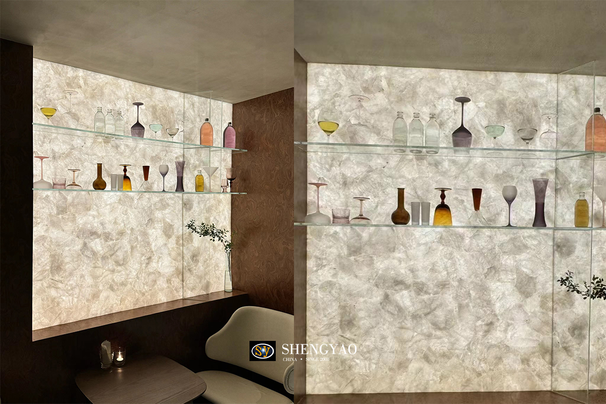 white onyx crystal stone slab