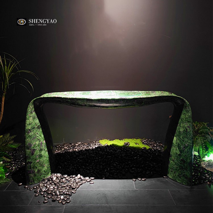 Red Green Emerald Khata Console Table