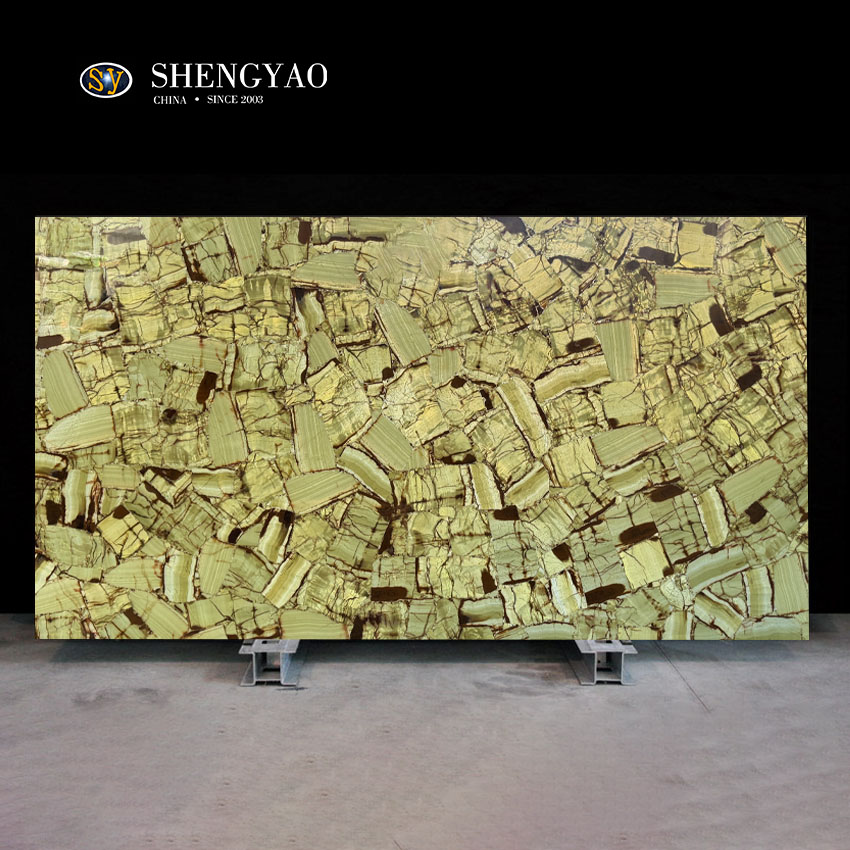 Backlit Green Jade Slabs,Translucent Semi Precious Stone Slabs Manufacturer
