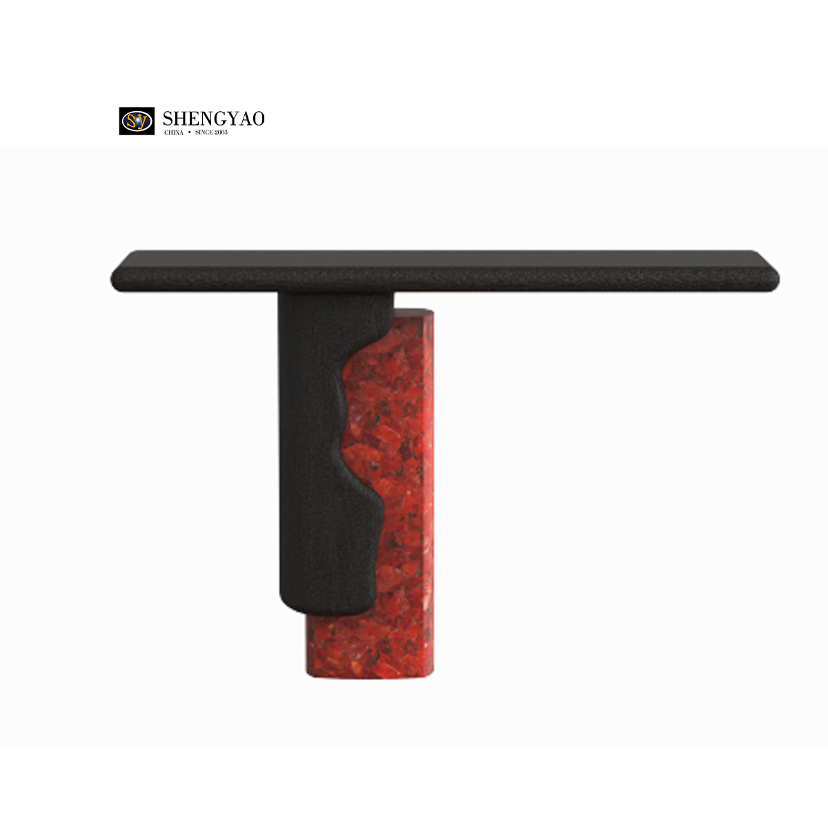 Red Ruby Stone Magic Cloud Console Table
