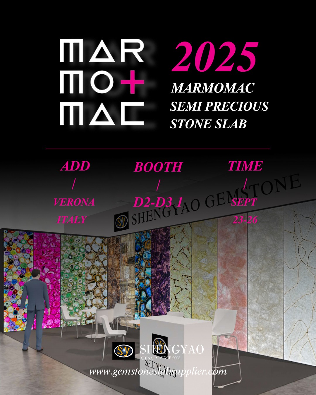 Shengyao Gemstone ໄປສະແດງທີ່ Marmomac 2025 ໃນ Verona, ອິຕາລີ