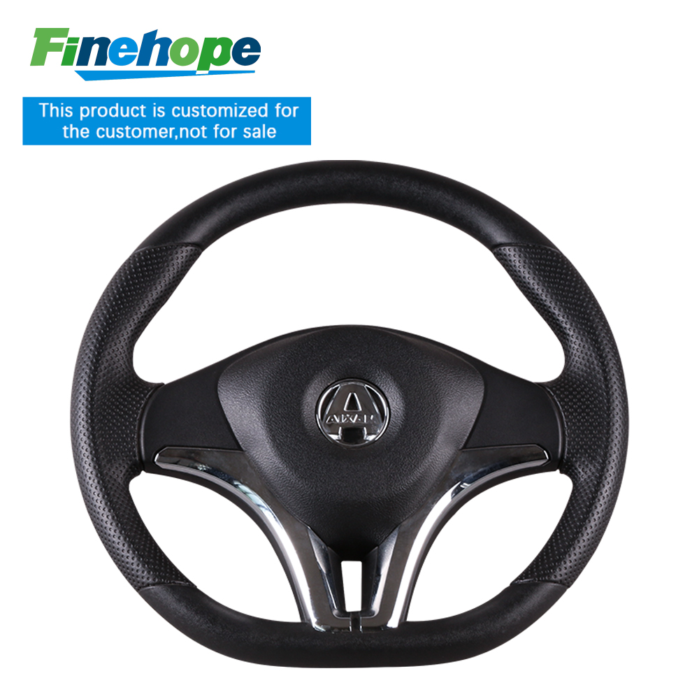 customize PU Polyurethane steering wheel China Manufacturer Classic Durable Spare Parts with Perforated Leather  water proof producer