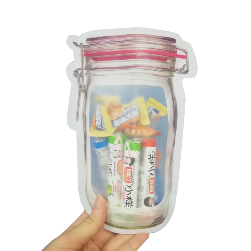 Mason Jar stand up zipper shape bag