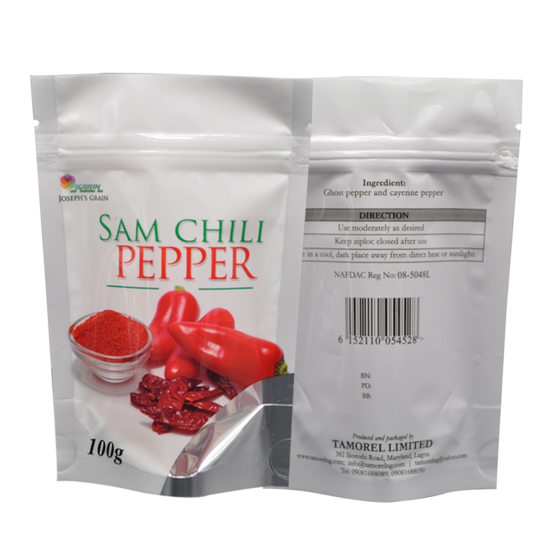 Factory Price Stand Up Pouch Bag Salt Pepper Spice Custom Food Packaging