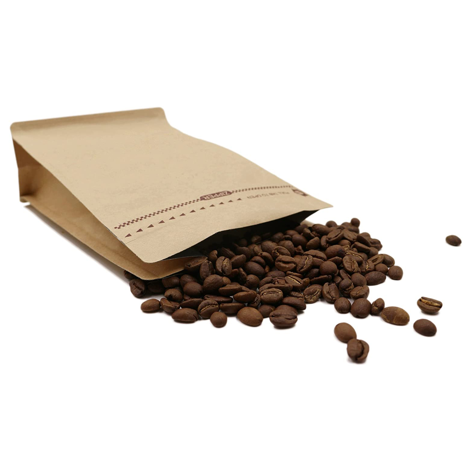 Custom printing Brown kraft paper Coffee bag with valve