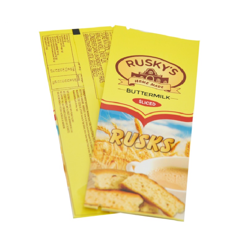 custom plastic printed fin/lap back seal pouch for snack food