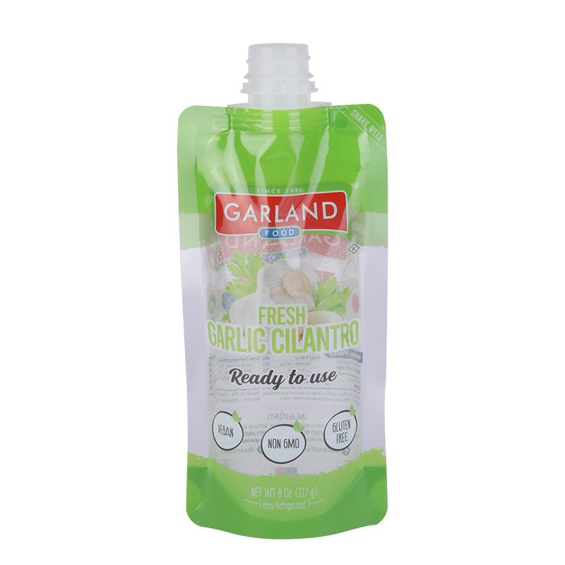 Custom Printed Stand Up Spout Pouch Refill Pack Pouches With Clear Window/ Aluminum Foil