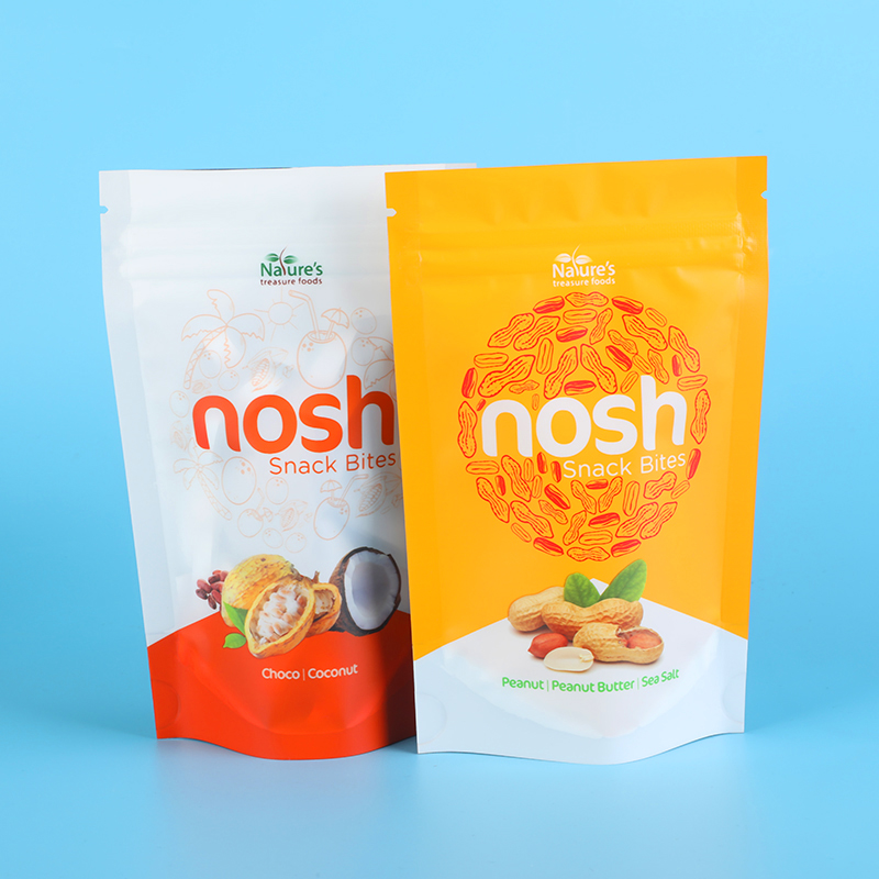 Resealable Ziplock Doypack Snack Food Packaging Bag Stand Up Pouches Packaging Zipper Bag for Nuts
