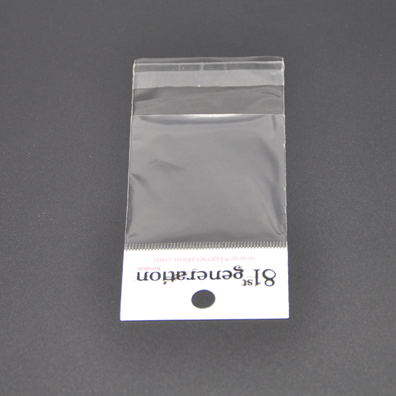 Custom printed reusable clear self adhesive seal plastic bags