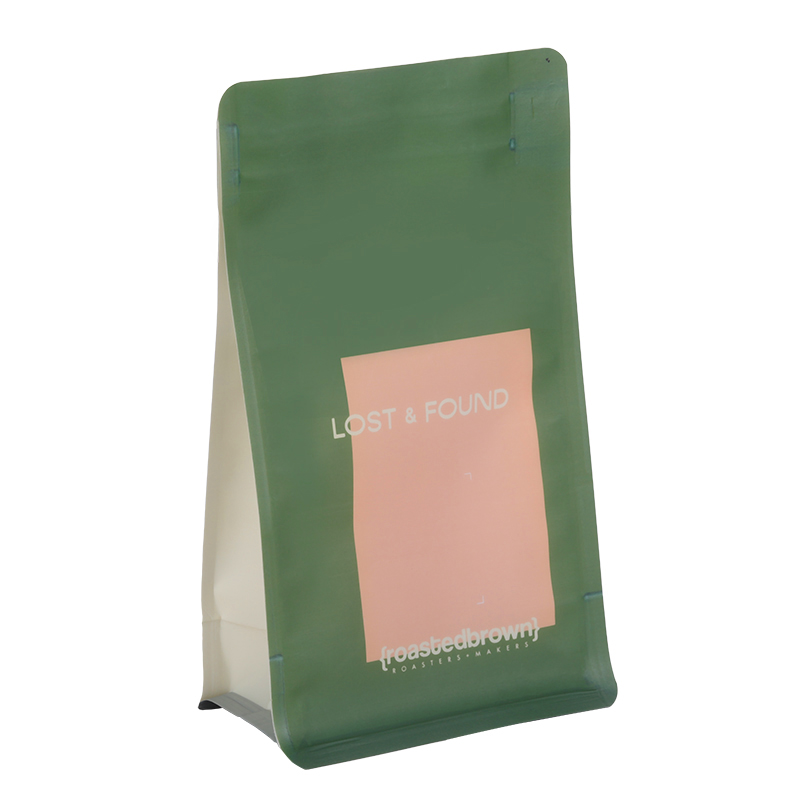 Custom Printed Flat Bottom Coffee Bean Packaging Bag Pouch With Valve