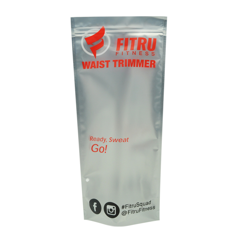 Laminated aluminum foil zip lock bag stand up pouch/ matte foil pouch zip lock bag clear window with printing