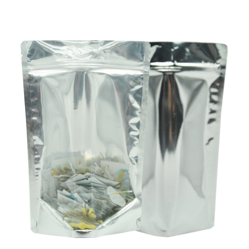 custom resealable mylar foil zip lock stand up pouch food grade plastic packaging bag