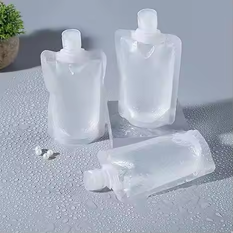 Commercial Disposable Self-standing Spout Bags for Soy Milk and Coffee, High-temperature Resistant Liquid Bags