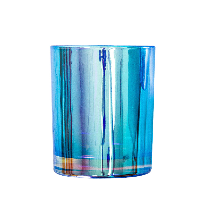 Wholesale Iridescent Candle Jars Blue 8oz