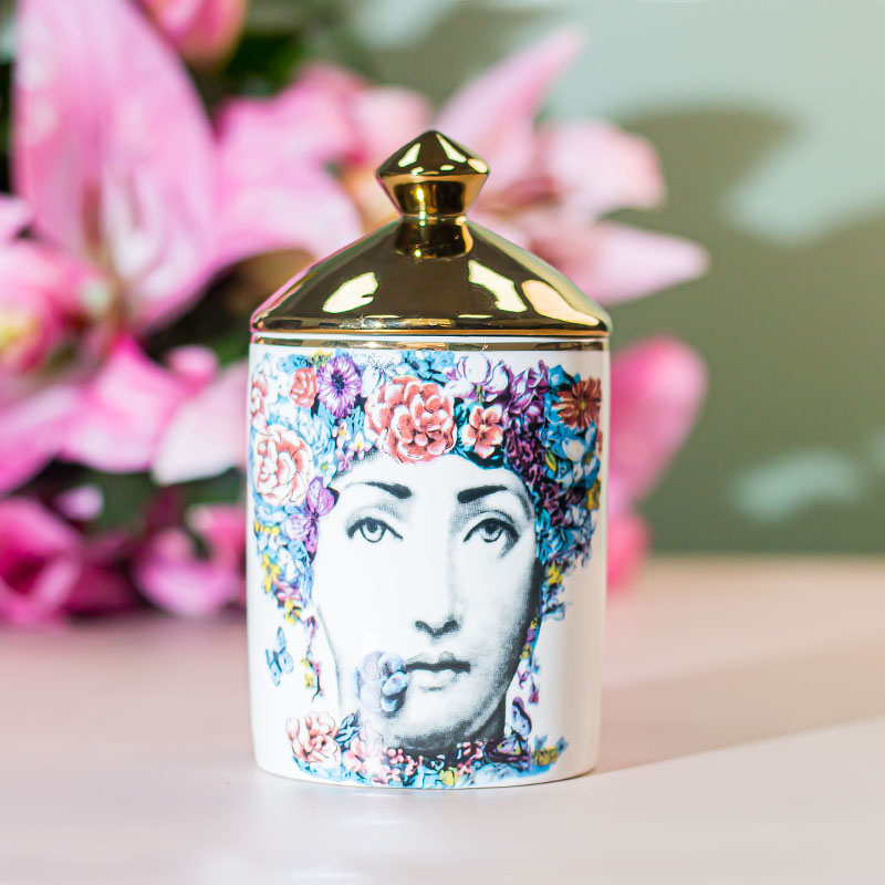 Ceramic Candle Holder Blossom Lady 9oz