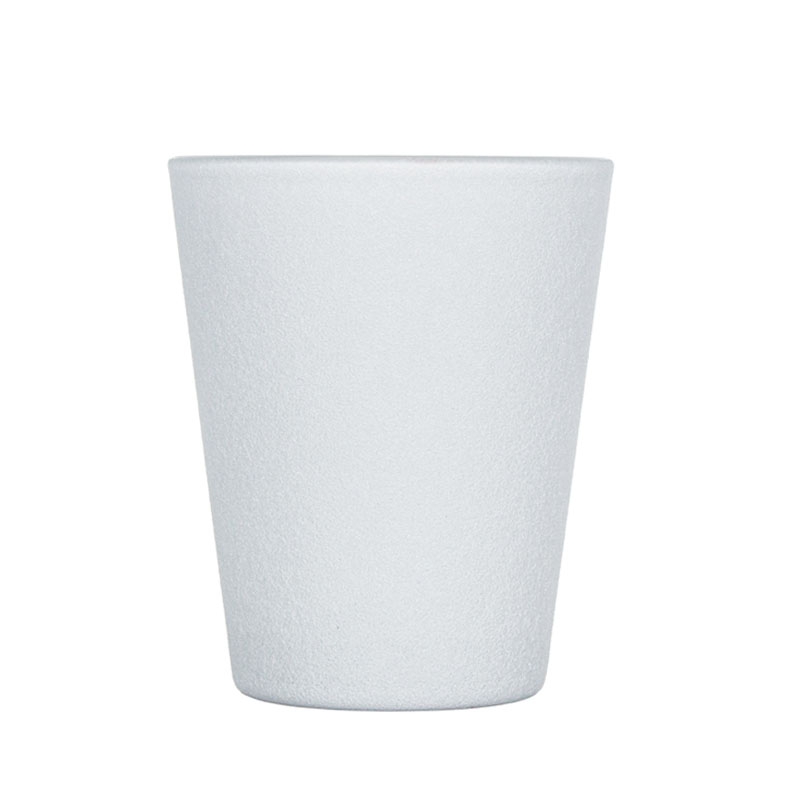 Hiasan Rumah Taper White Glass Candle Vessel