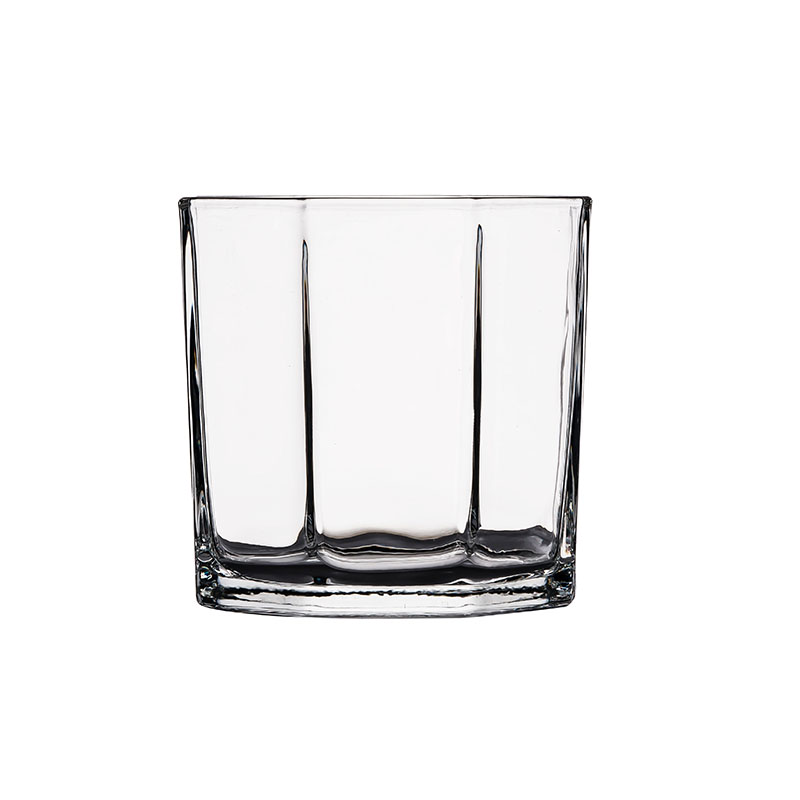 Octagonal Bulk Transparent Glass Candle Holder 14oz