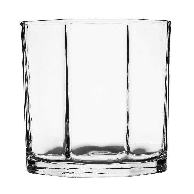 Octagon Clear Glass Candle Holder 52oz Large Glass